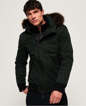 Superdry Microfibre SD-Windbomber Férfi Kabát Sötét Zöld | KDCWM3108